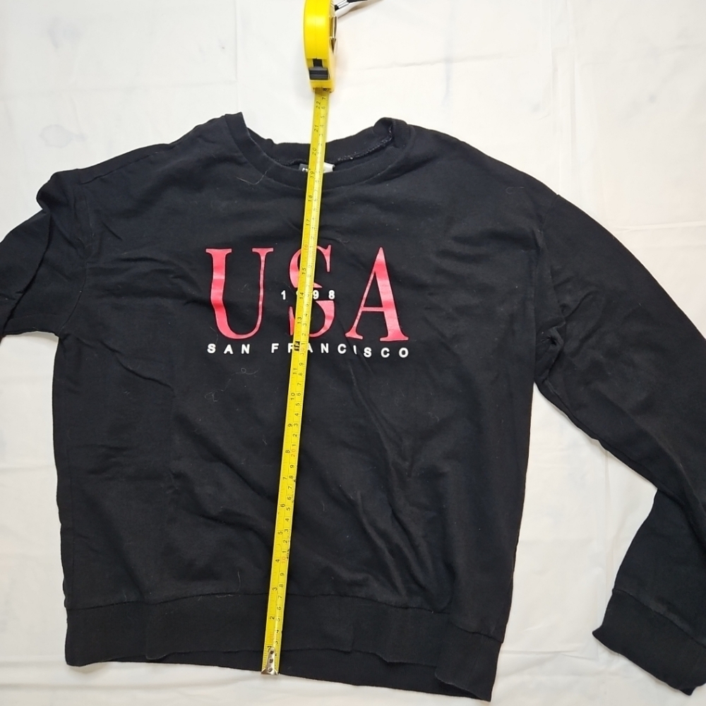 🎁 Divided H&M, USA San Francisco 1998, Women S, Activewear Sweater, Pre-owned - Picture 10 of 12